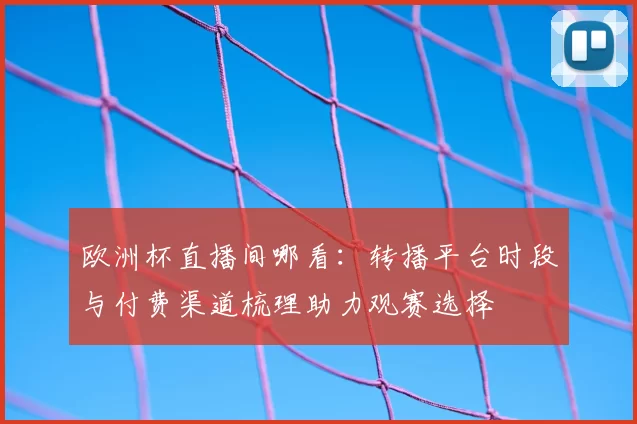 欧洲杯直播间哪看：转播平台时段与付费渠道梳理助力观赛选择